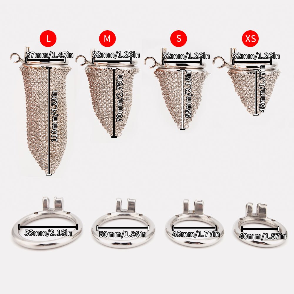 CH50 - Lancelot Chastity Cage - Mesh Cock Cage - Oxy-shop